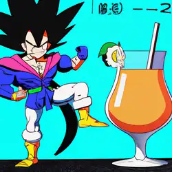 Une image de Sangoku Power Punch Cocktail - image générée par IA (DALL-E)