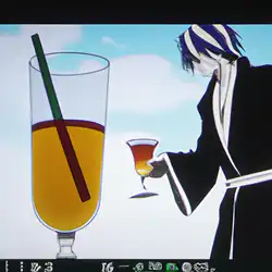 Une image de Le Kuchiki Rukia's Shinigami Cocktail : - image générée par IA (DALL-E)
