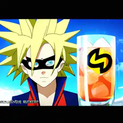 Une image de Le Rasengan Cocktail de Naruto - un mélange explosif de vodka, Red Bull, sirop de sucre de canne et grenadine - image générée par IA (DALL-E)
