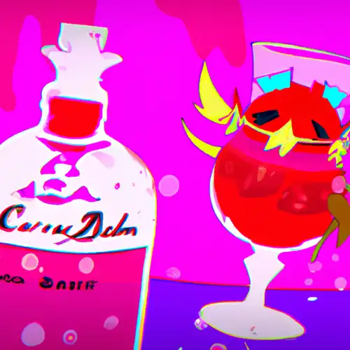 Une image de Chopper's Rainbow Delight Cocktail : 2 cl de vodka, 6 cl de jus de cranberry, 4 cl de sirop de sucre de canne, 4 cl de sirop de grenadine