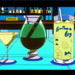 Une image de Le Chopper's Green Apple Tea Cocktail : un cocktail frais et fruité à base de rhum, thé vert, jus de pomme et sirop de sucre de canne
