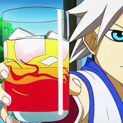 Une image de Le Rasengan Cocktail : rhum, tonic, Red Bull et sirop de pêche - image générée par IA (DALL-E)