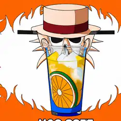 Une image de Nami's Yuzu Peach Cocktail - image générée par IA (DALL-E)