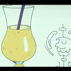 Une image de Le Cocktail Sanji : Rhum, Ananas et Sirop de Pêche