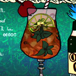 Une image de Le Zoro's Shuriken Cocktail : Gin (3cl), jus de cranberry (8cl), sirop de sucre de canne (4cl), sirop de menthe (2cl), feuilles de menthe (quelques-unes)