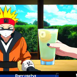 Une image de Le cocktail Rasengan de Naruto : - image générée par IA (DALL-E)
