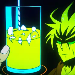 Une image de Le Cocktail Rasengan : Une explosion de saveurs avec 2cl de rhum, 8cl de thé vert et 2cl de sirop de pêche