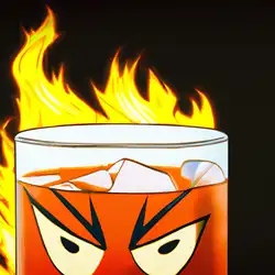 Une image de Sogeking's Fire Cocktail - image générée par IA (DALL-E)