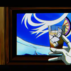 Une image de Le Yoh's Tonic cocktail, inspiré par Yoh Asakura de Shaman King! - image générée par IA (DALL-E)