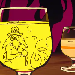 Une image de Le Luffy's Pineapple Punch - Cocktail de 3 cl de rhum, 8 cl de jus d'ananas frais, et 2 cl de jus de citron, secoué avec de la glace et servi dans un verre à cocktail