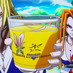 Une image de Cocktail Yoh Asakura : Le cocktail divin aux notes fruitées - image générée par IA (DALL-E)