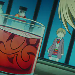 Une image de Le Scar's Crimson Transmutation Cocktail - image générée par IA (DALL-E)