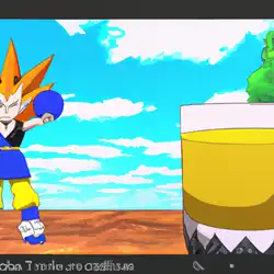 Une image de Kakarotto's Kamehamecocktail - image générée par IA (DALL-E)