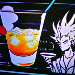 Une image de Le Cocktail Sombre d'Ichigo - 3cl de whisky, 10cl de Red Bull, 7cl de sirop de pêche